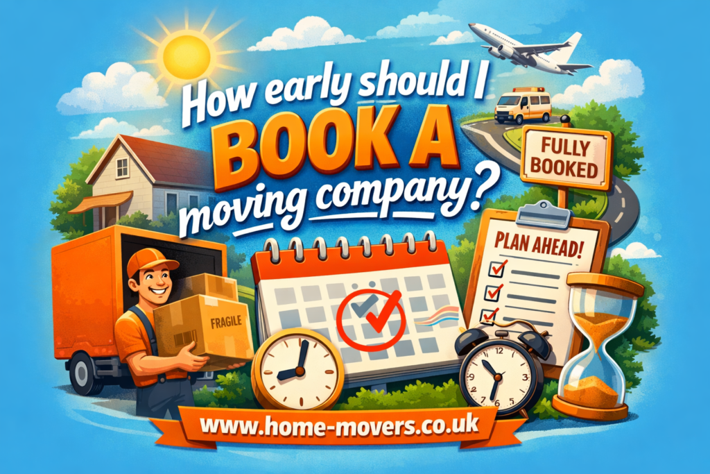 Book your moving company at the right time with our expert guide. Learn when to secure reliable moving house services in the UK for a smooth, stress-free move.